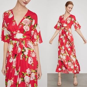 BCBGMAXAZRIA Rose Bloom Maxi Dress